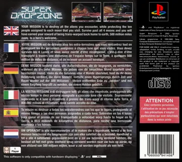 Super Dropzone - Intergalactic Rescue Mission (EU) box cover back